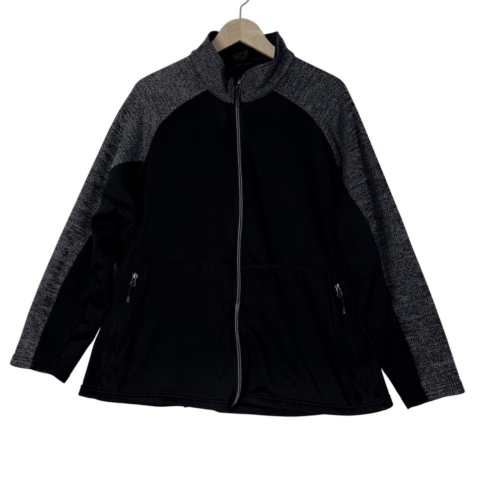 Storm Creek Womens Black Heather Full Zip Jacket Performance Activewear‎ 3XL